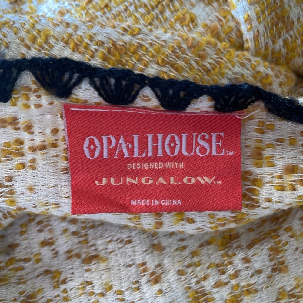 Opalhouse x Jungalow Woven End of Bed Throw Blanket Boho Decor Yellow 60"x80" - Picture 4 of 6
